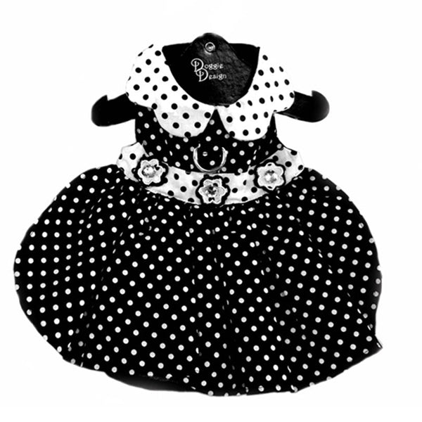 Swagger Tails Polka Dot Black and White Dog Dress